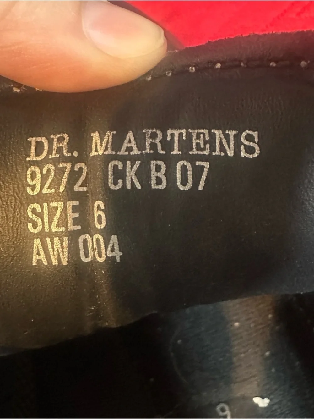 Vintage Dr. Martens Black Leather Shoes with Yellow Stitching